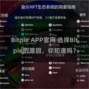 Bitpie APP官网 选择Bitpie的原因，你知道吗？