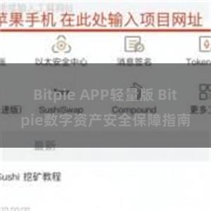 Bitpie APP轻量版 Bitpie数字资产安全保障指南