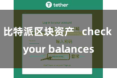 比特派区块资产   check your balances