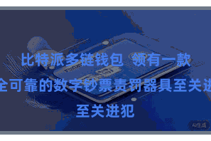 比特派多链钱包  领有一款安全可靠的数字钞票责罚器具至关进犯